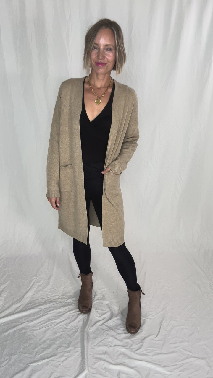 VERO MODA Saba Pocket Cardigan- SILVER MINK