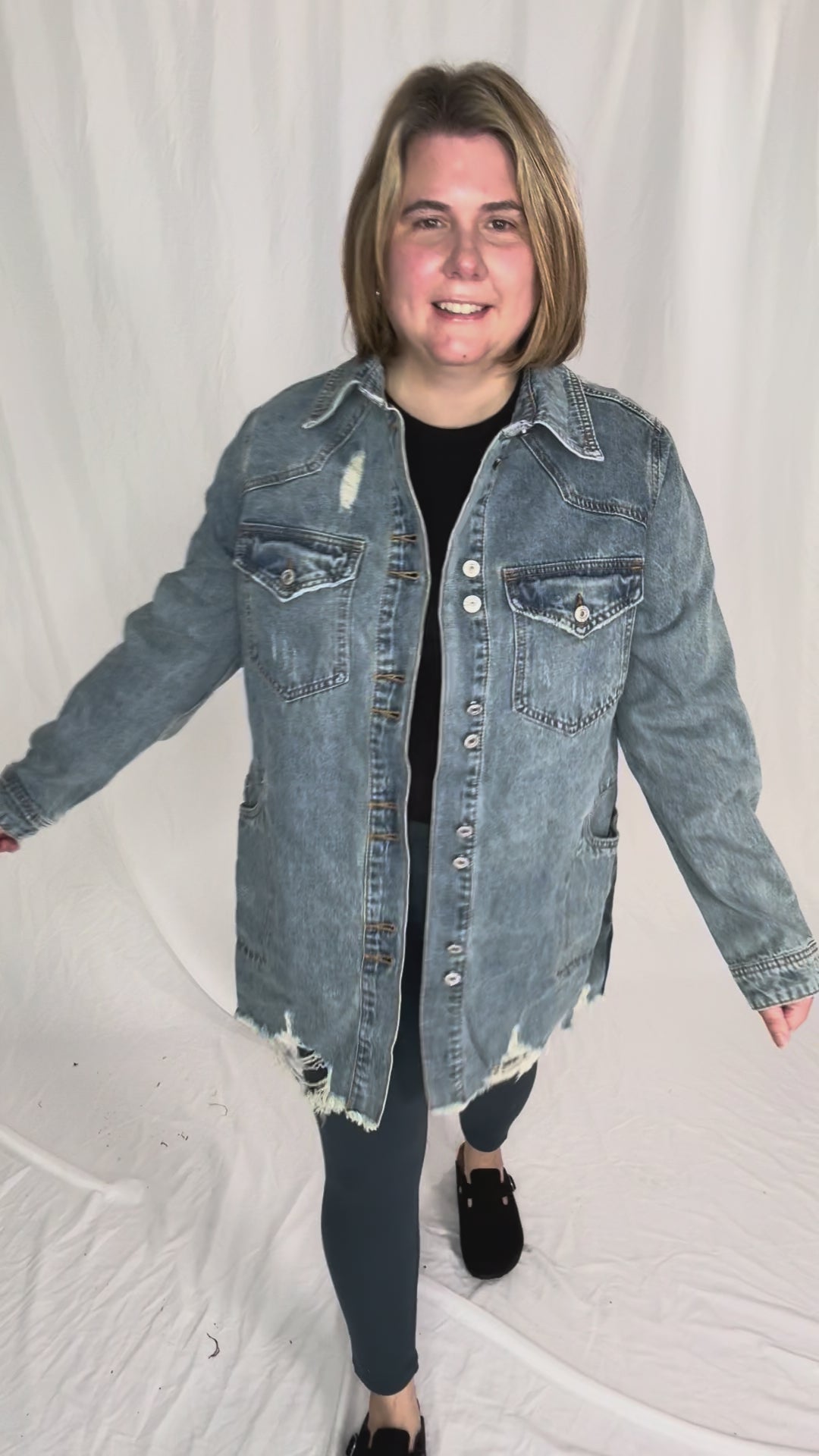 Benton Distressed Denim Jacket