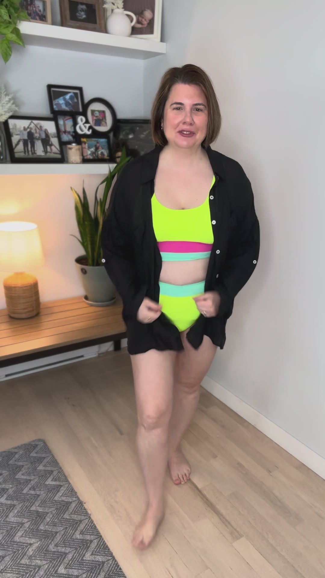 Cher Lightweight Button Down- BLACK