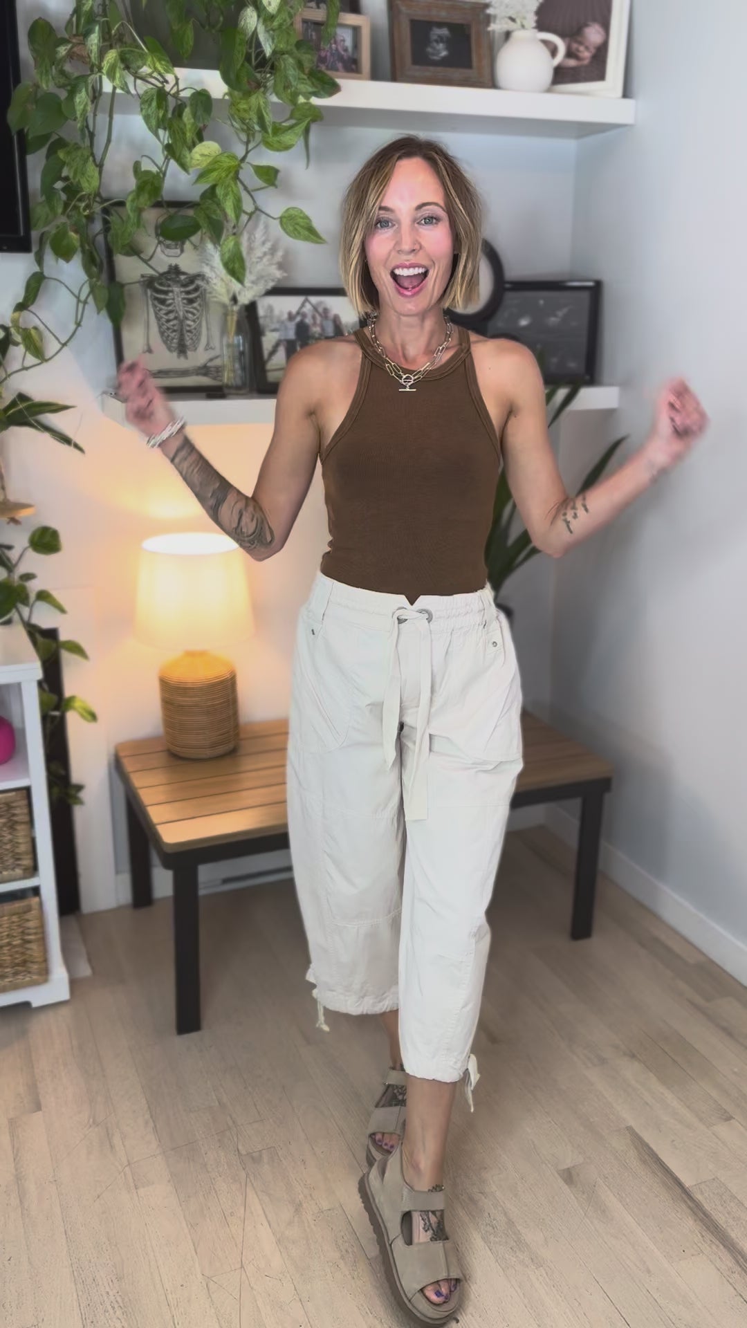 Noemi Mineral Washed Jogger Pant- BONE