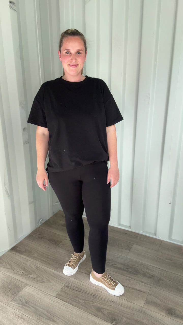 Champlain Cotton Legging Set- BLACK