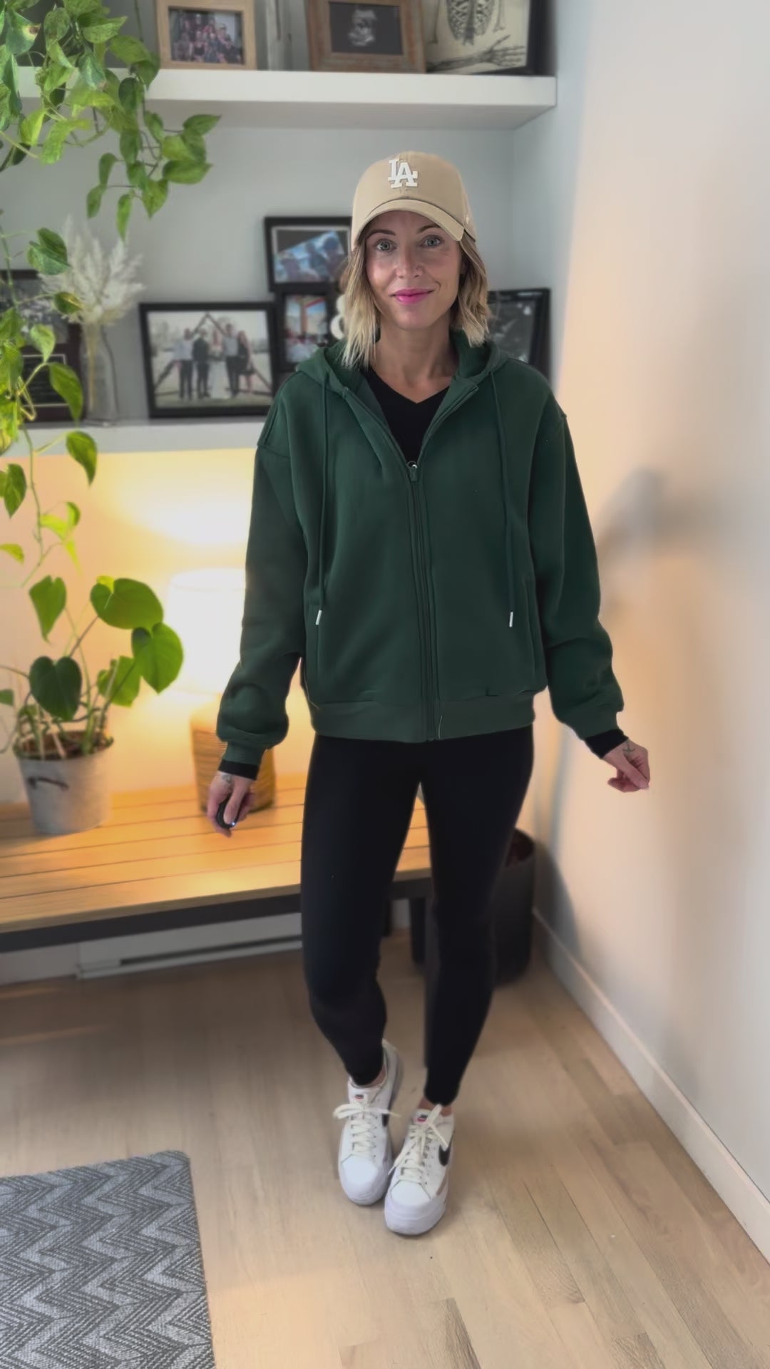 Baillie Premium Cloud Fleece Zip Hoodie- DARK GREEN