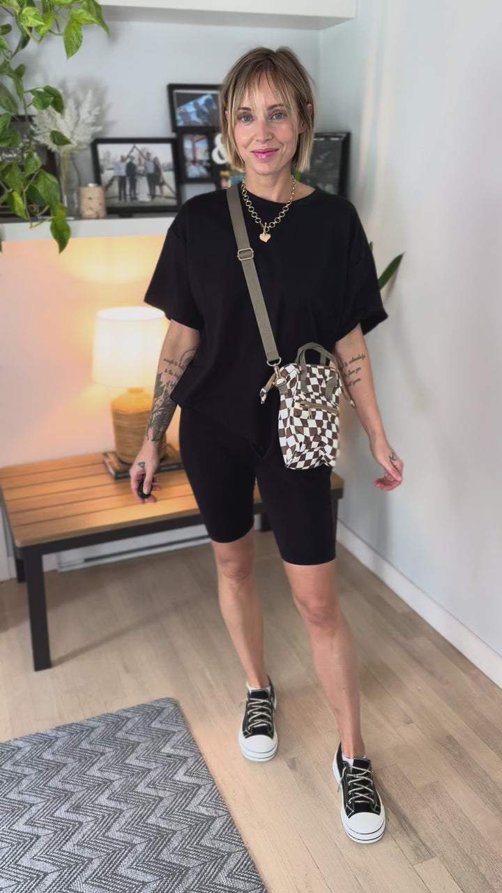 Go getter Bag- BROWN CHECKERED