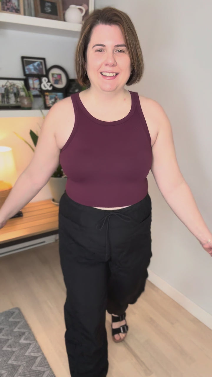 Leslie Barrel Windbreaker Jogger BLACK