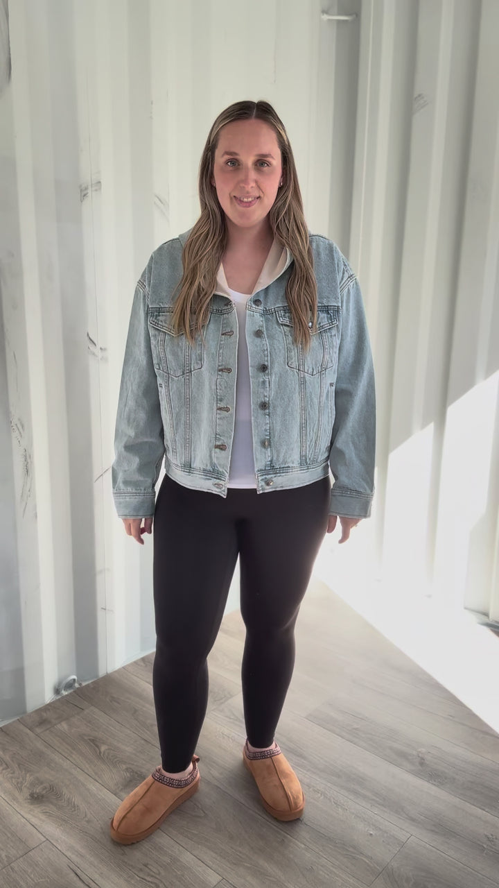 THREAD & SUPPLY Gemma Hooded Denim Jacket