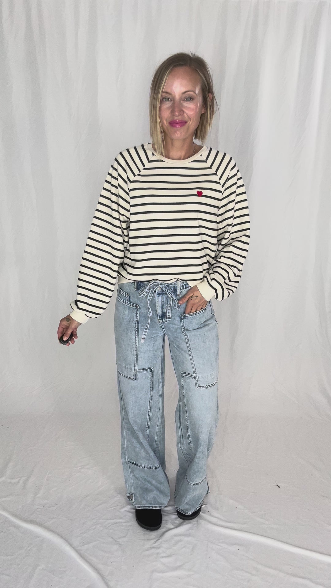ONLY Greta Heart Sweatshirt