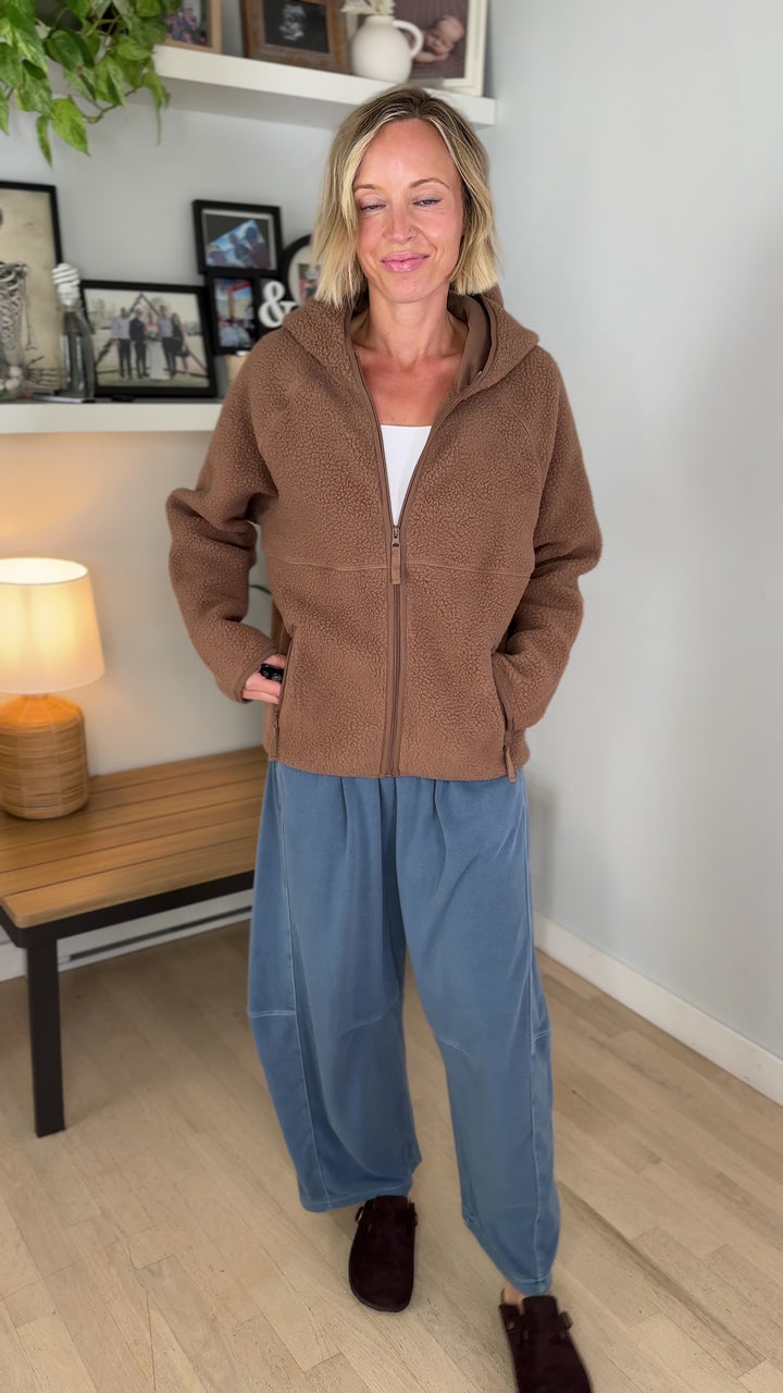 Firelight Soft Full Zip Fleece- LATTE