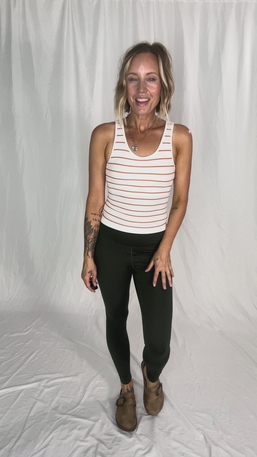 MONO B Kalista Tank Top- WHITE/AMBER