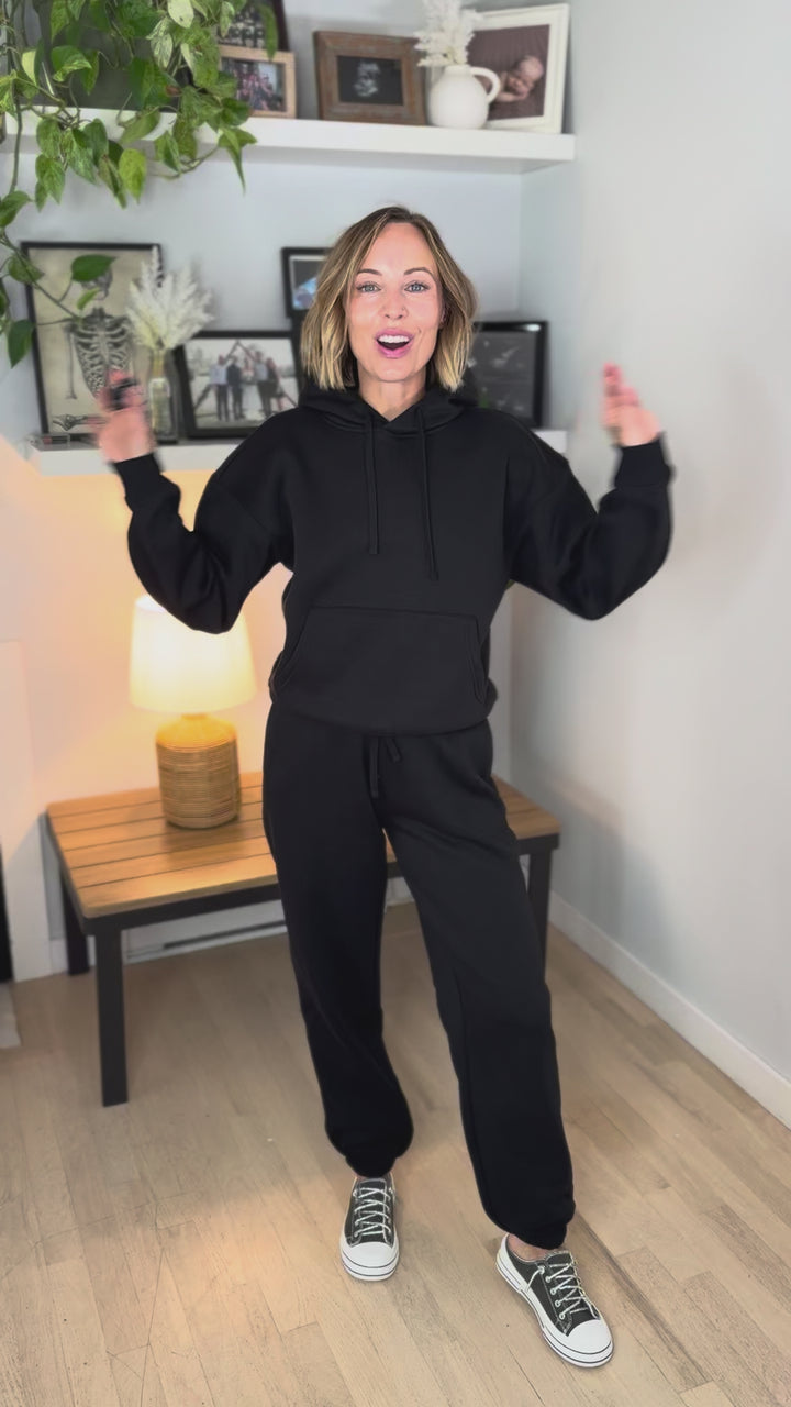 Only Best Hooded Long Sleeve- BLACK