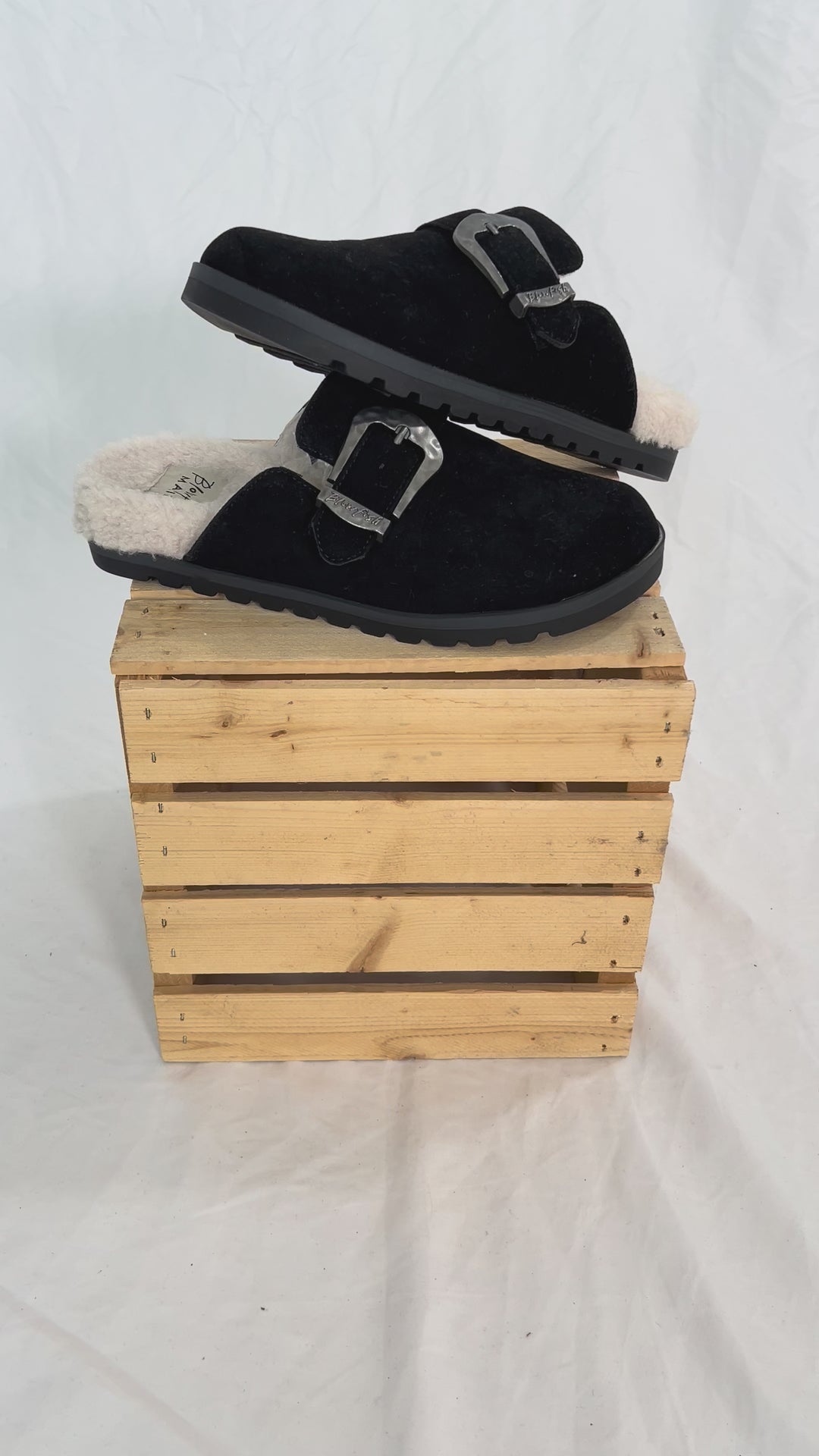 BLOWFISH Sienna Sherpa Lined Clog- BLACK