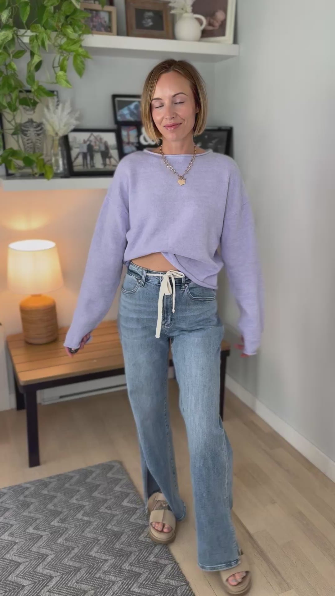 Lo Knit Sweater- BLUEBERRY