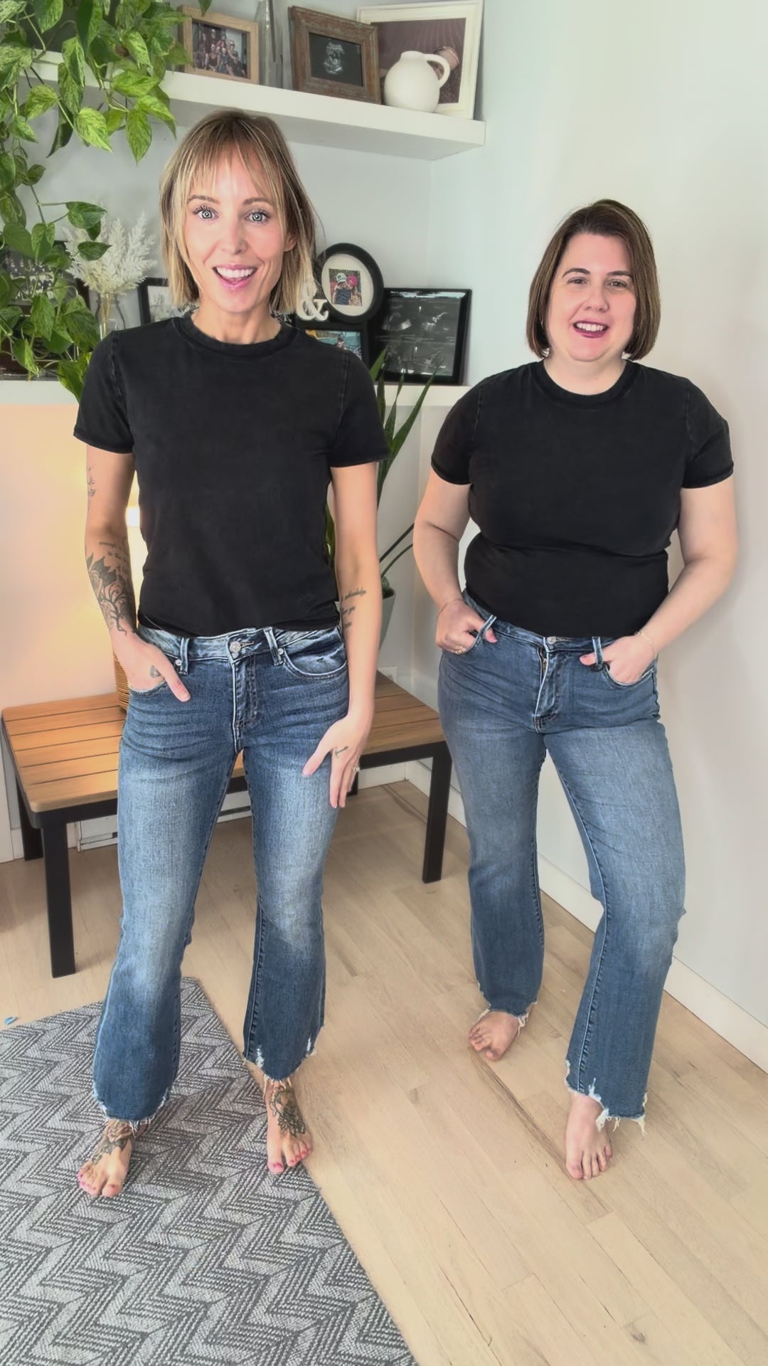 Mica Paige High Rise Ankle Flare Jeans- MEDIUM WASH-FINAL SALE *26,29,31*