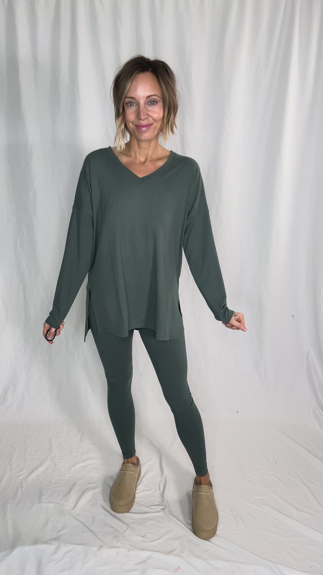 Essential Butter Legging Set- ASH JADE - final sale