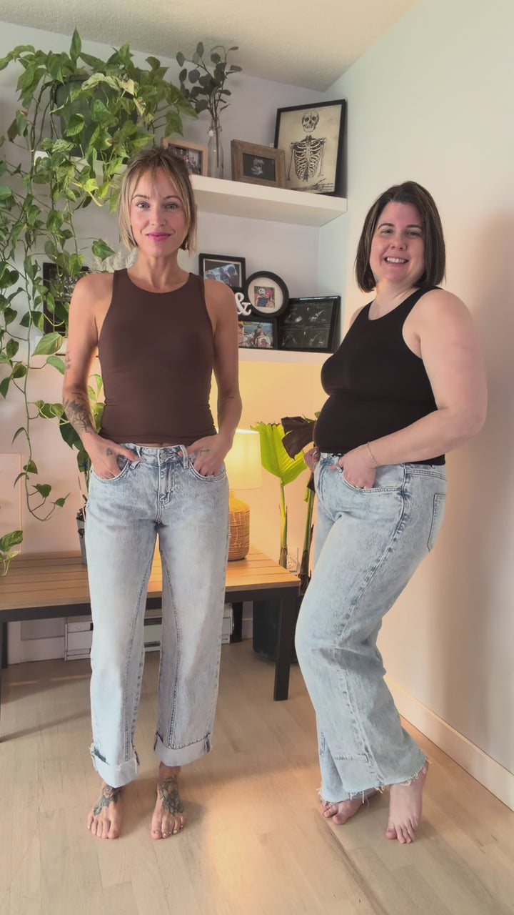 Mica Chester Mid Rise Ankle Straight Leg Jeans- ACID LIGHT