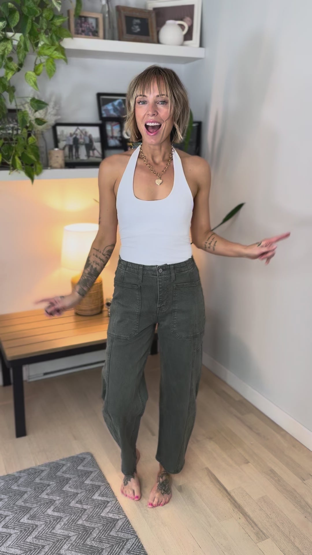 FLYING MONKEY Cypress Super High Rise Barrel Jeans- DEEP FOREST