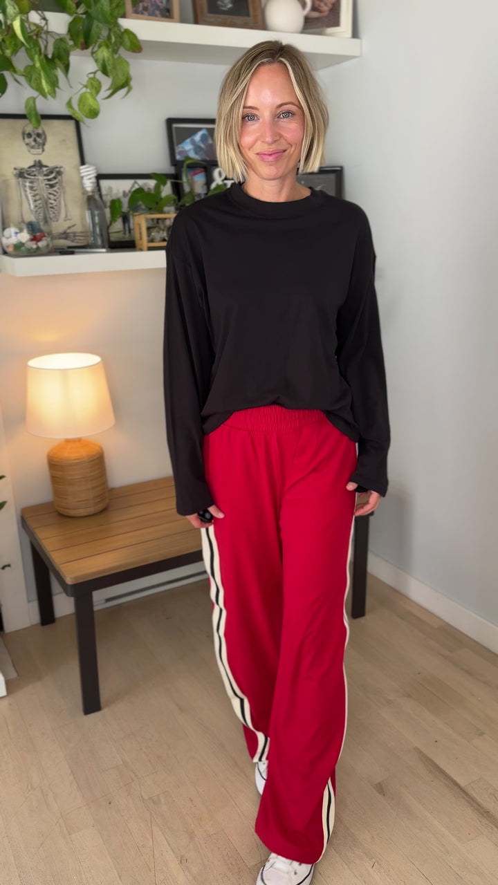 Only Happy Organic Cotton Long Sleeve Tee- BLACK