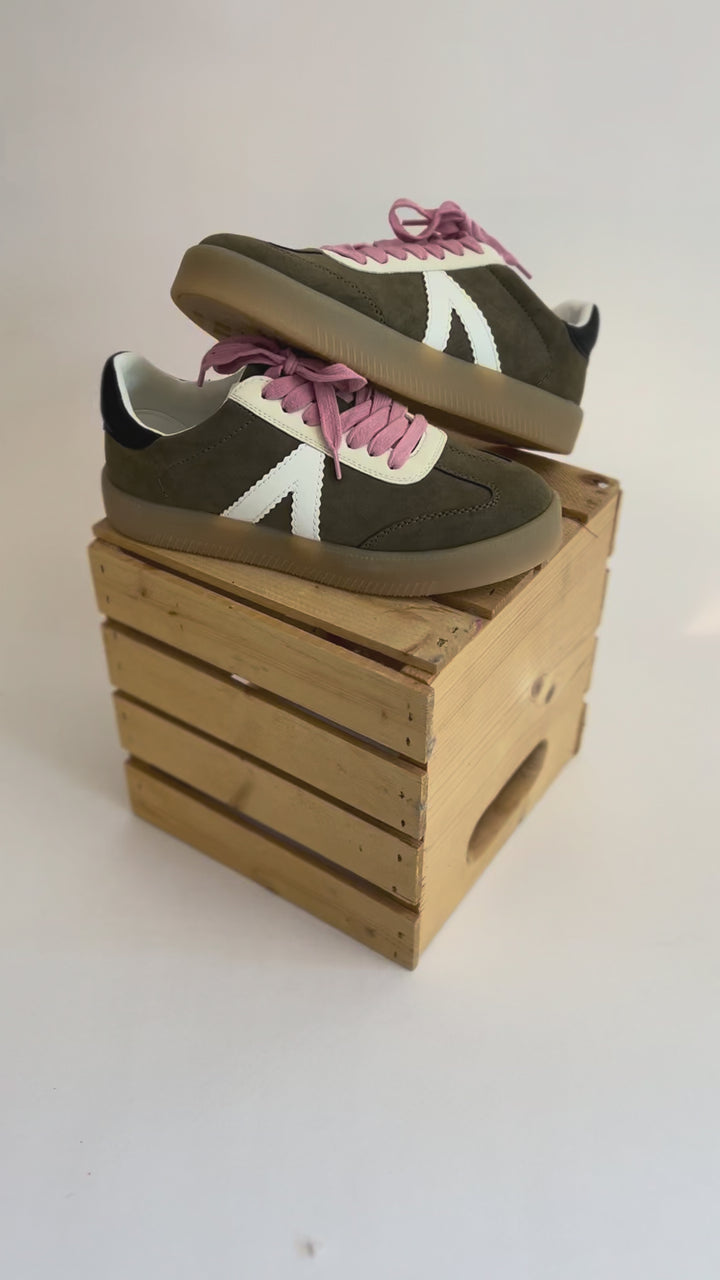 Axel Classic Sneaker- KHAKI MULTI