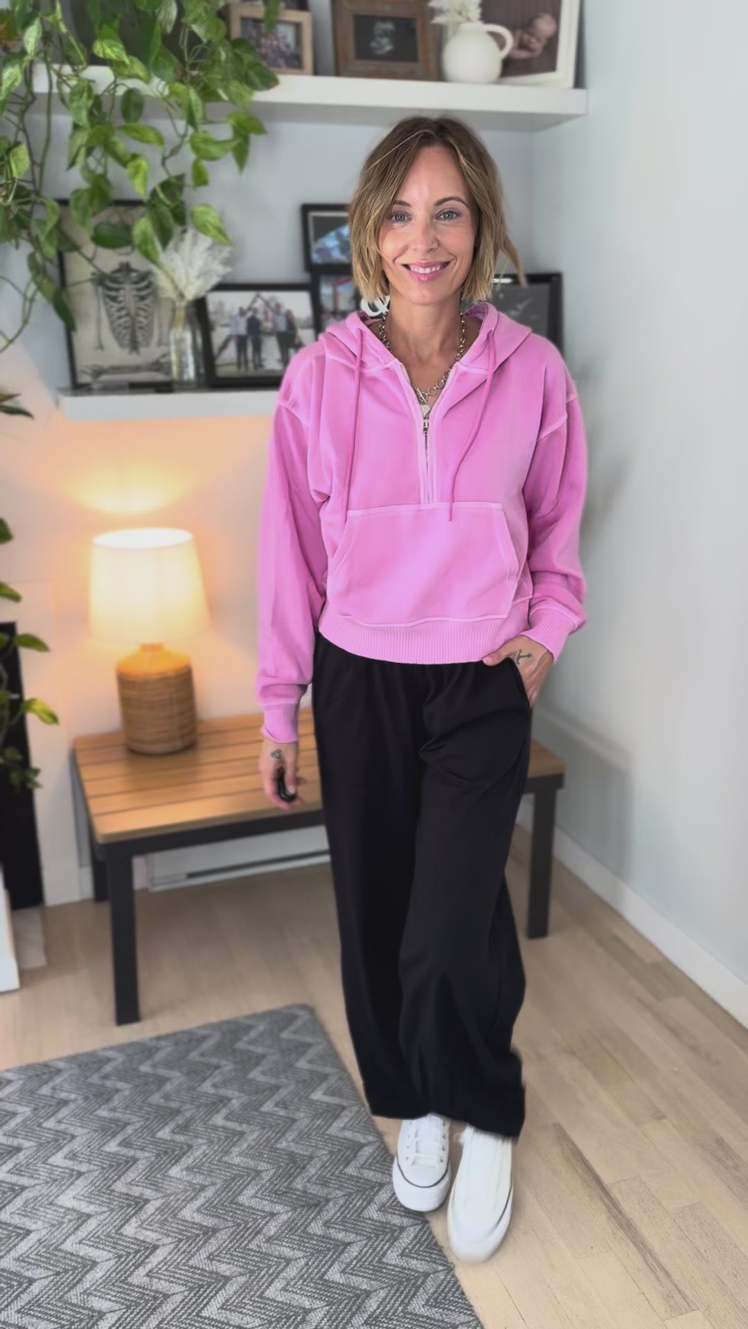 Palena Washed Fleece Hoodie- CANDY PINK