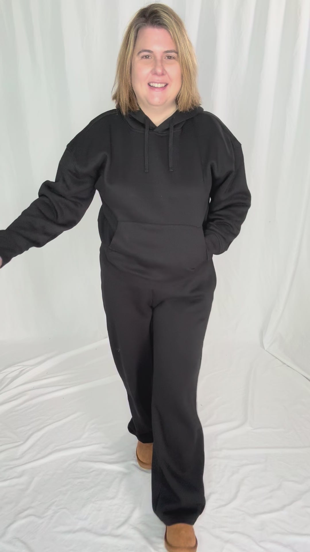 ONLY Best Life Straight Leg Sweat Pant- BLACK