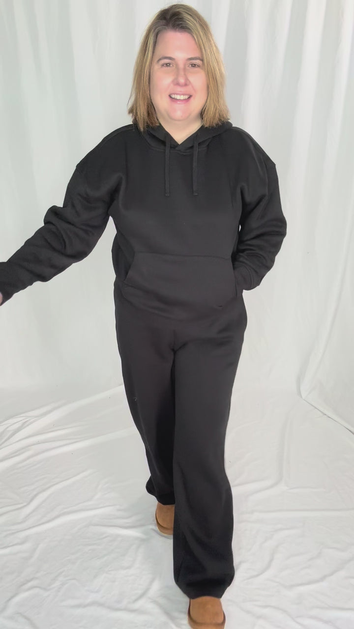 ONLY Best Life Straight Leg Sweat Pant- BLACK
