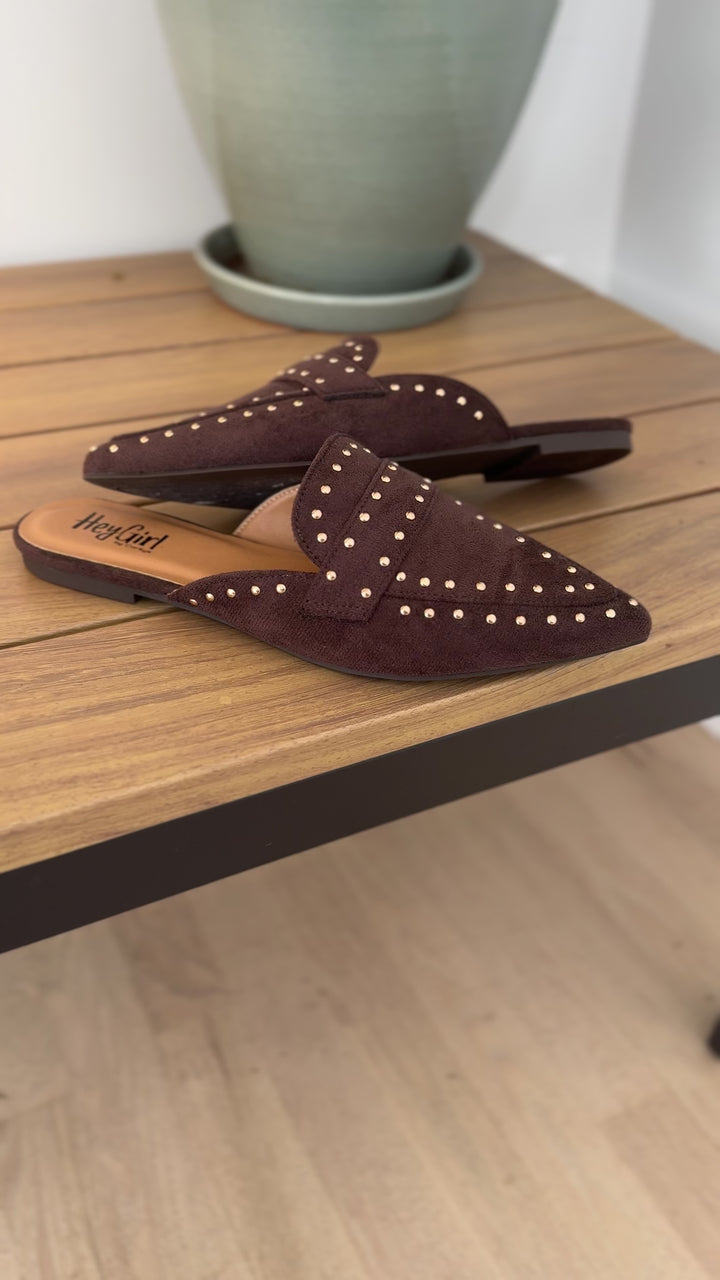 CORKYS Mischief Comfort Sole Slip On Mule- CHOCOLATE
