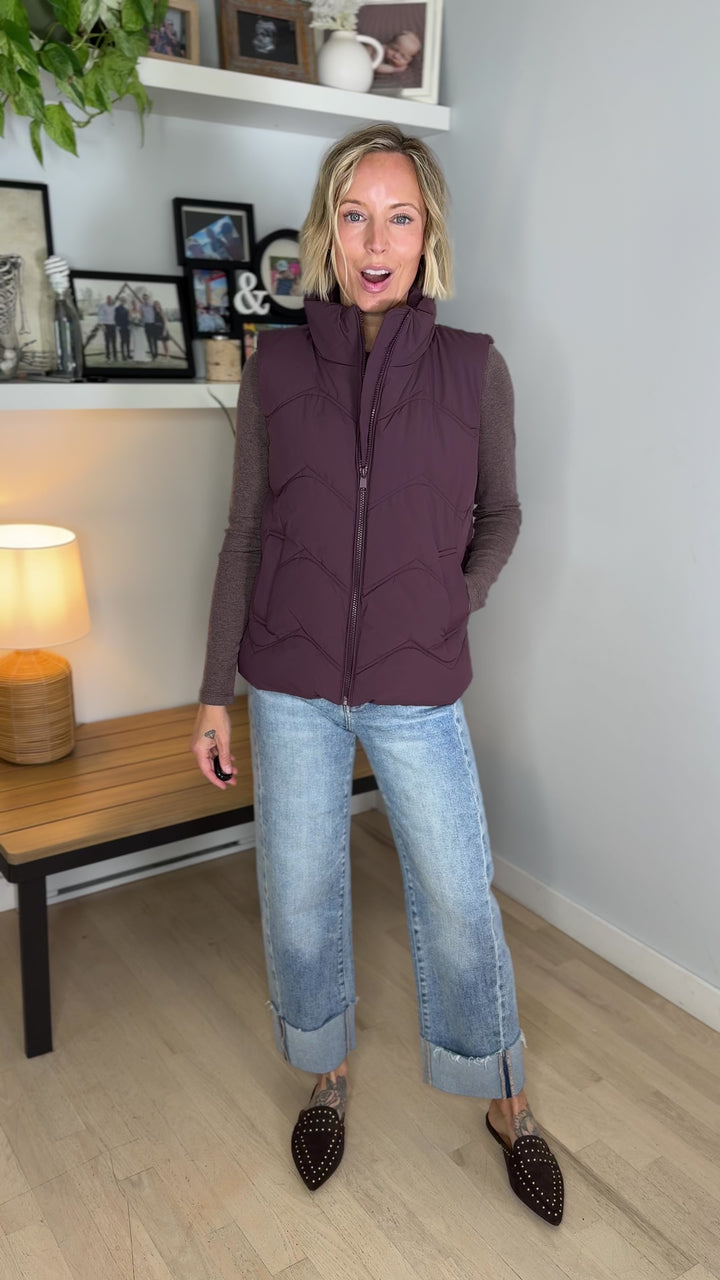 ONLY Power Puffer Vest- HUCKLEBERRY