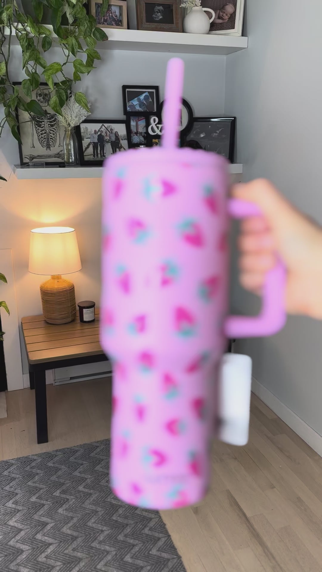 Subtle Strawberry Tumbler- PINK