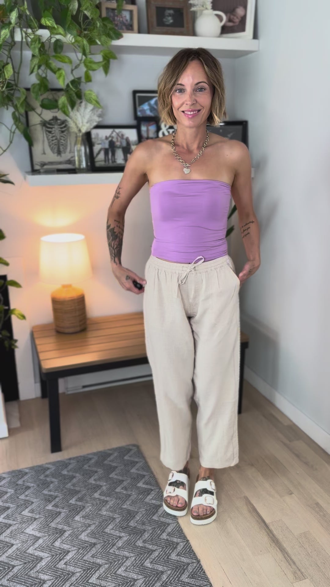 Moonlit Basic Jersey Bandeau- ORCHID