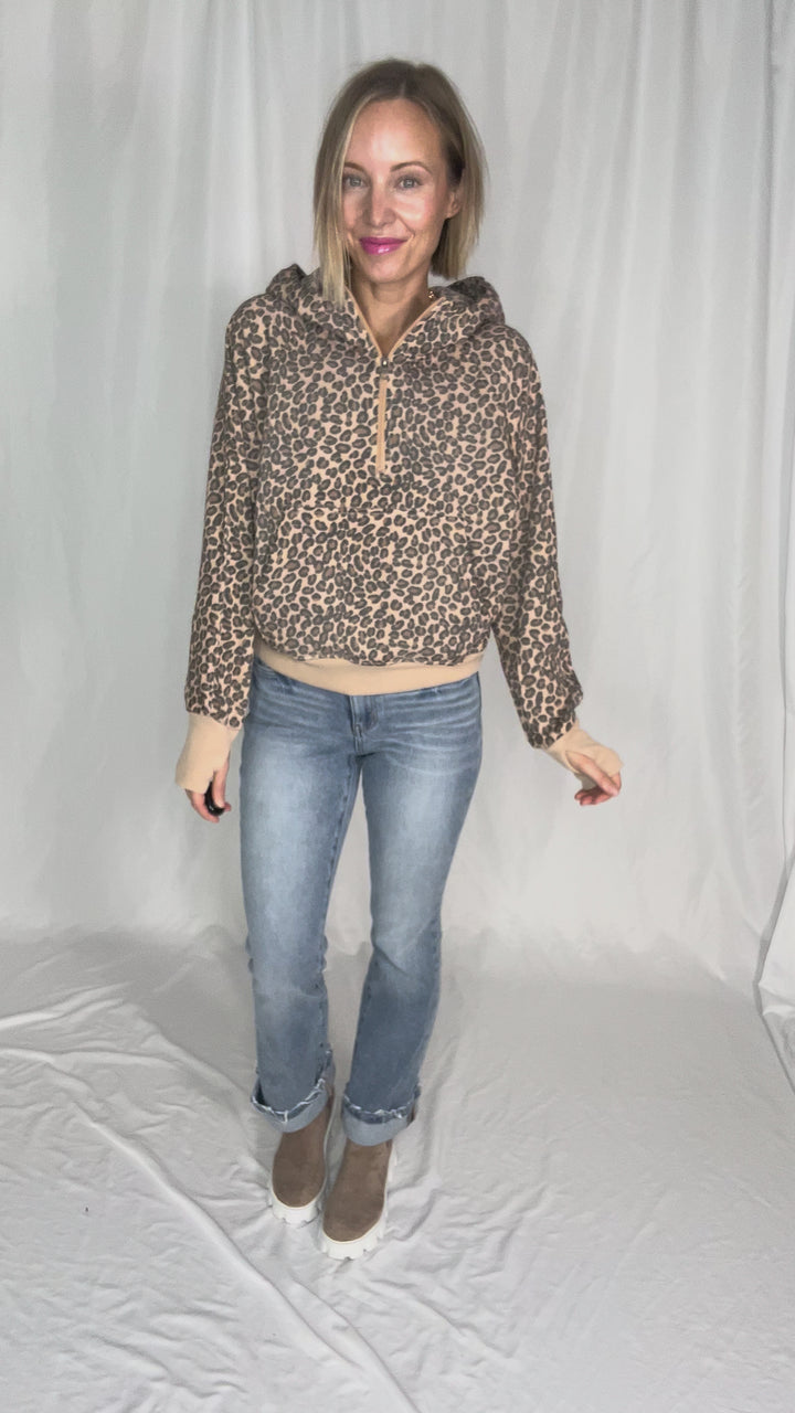 Easy Does It 1/2 Zip- CHEETAH