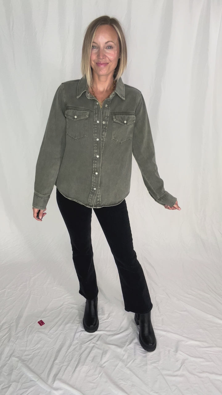 THREAD & SUPPLY Pippin Jacket- OLIVE