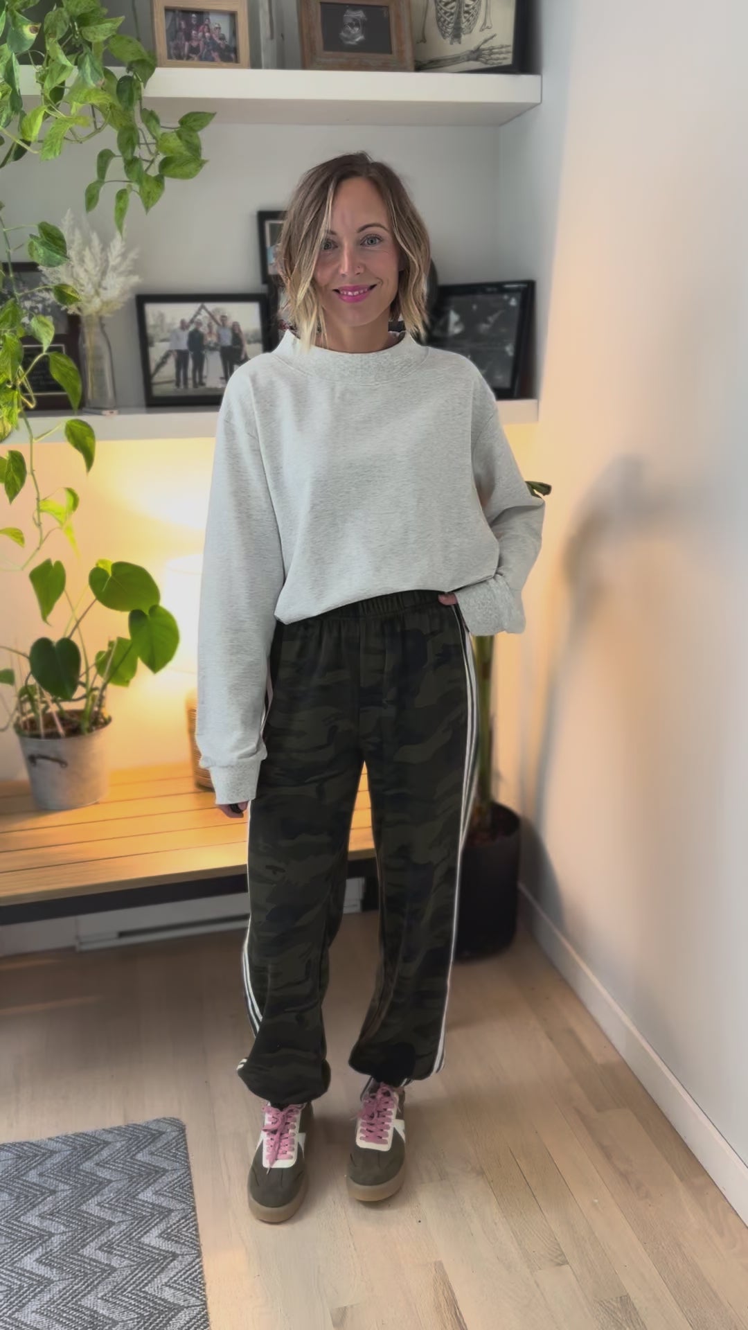 Viper Side Lines Camo Track Pants- CAMO/WHITE