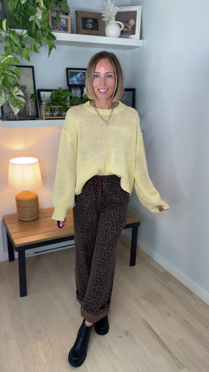 Rosie Balloon Sleeve Sweater- YELLOW