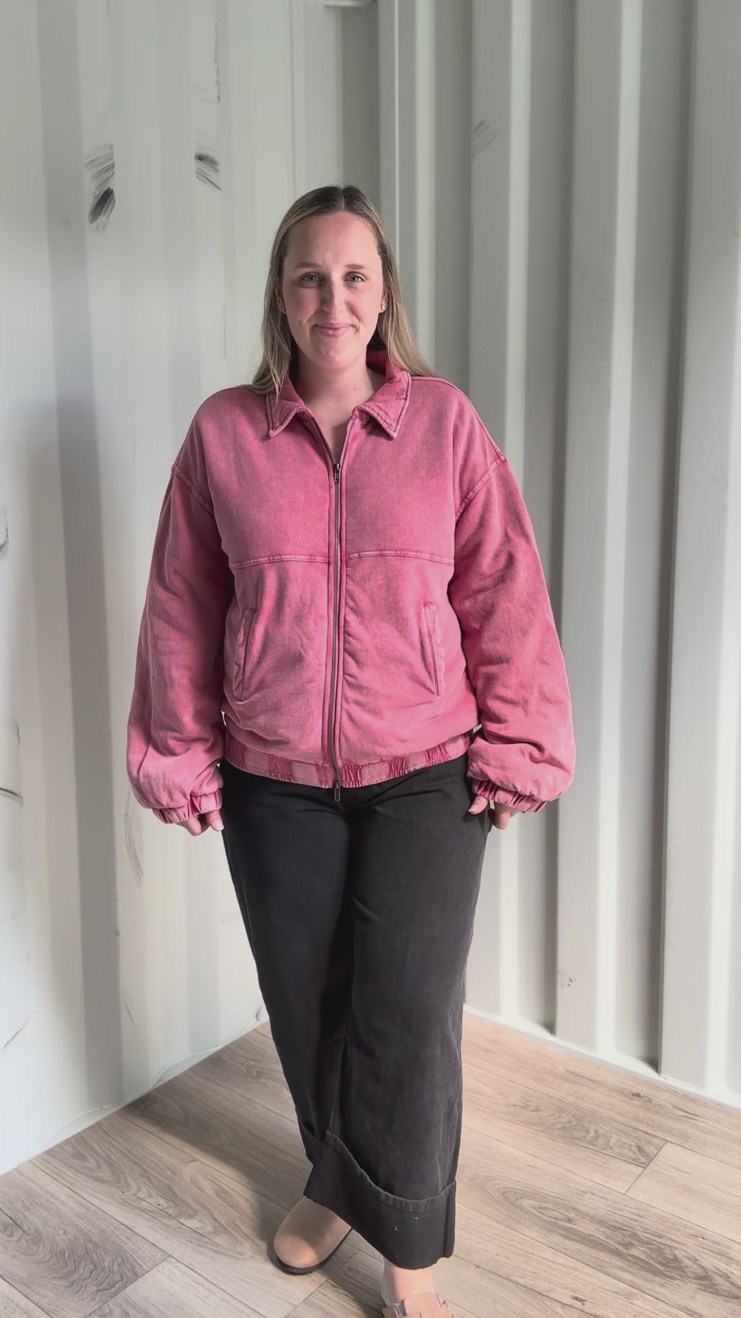 Foxwood Mineral Washed Puffer Coat- BOHO ROSE