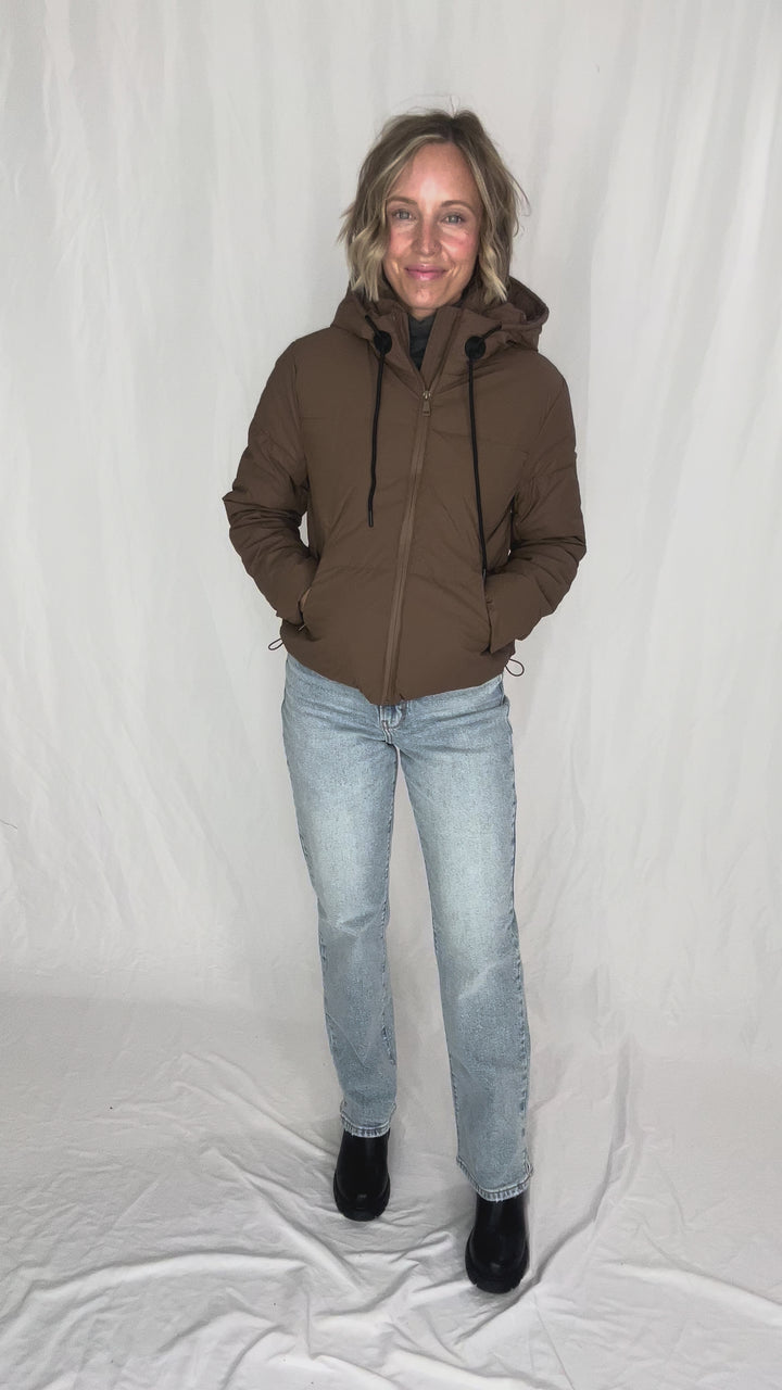 Johnstone Coated Jacket- CHOCOLATE