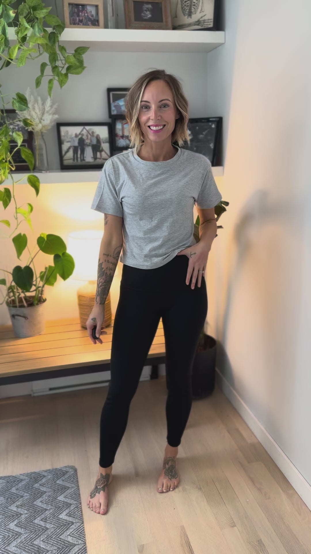 Therma Premium Active High Waist Fleece Lined Leggings- BLACK