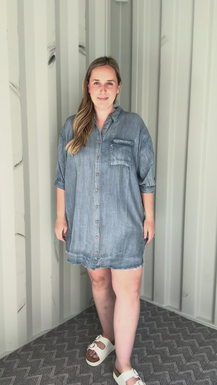 Tide Water Denim Dress