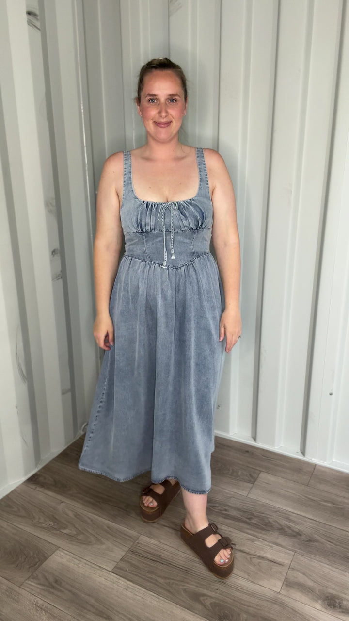 Cider Denim Corset Dress