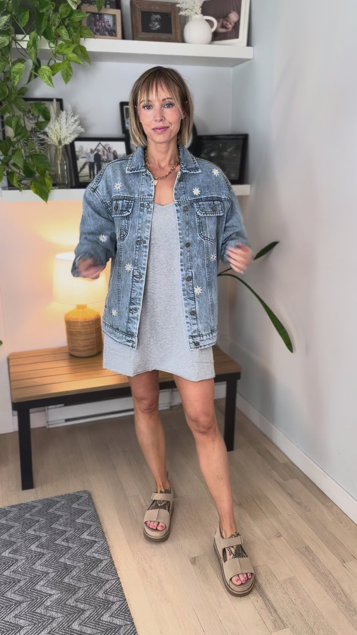Isla Romper Dress- HEATHER GREY-FINAL SALE