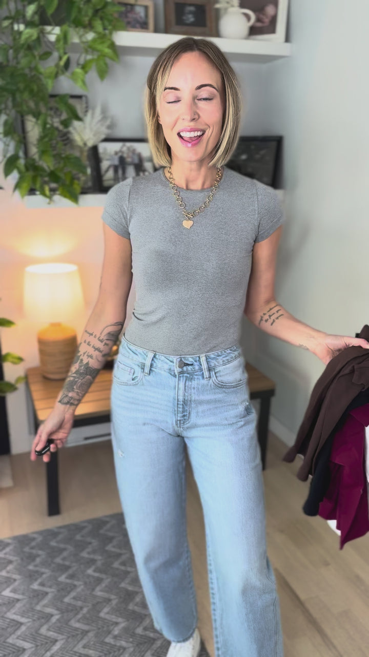 Nyla Basic Seamless Top- WHITE