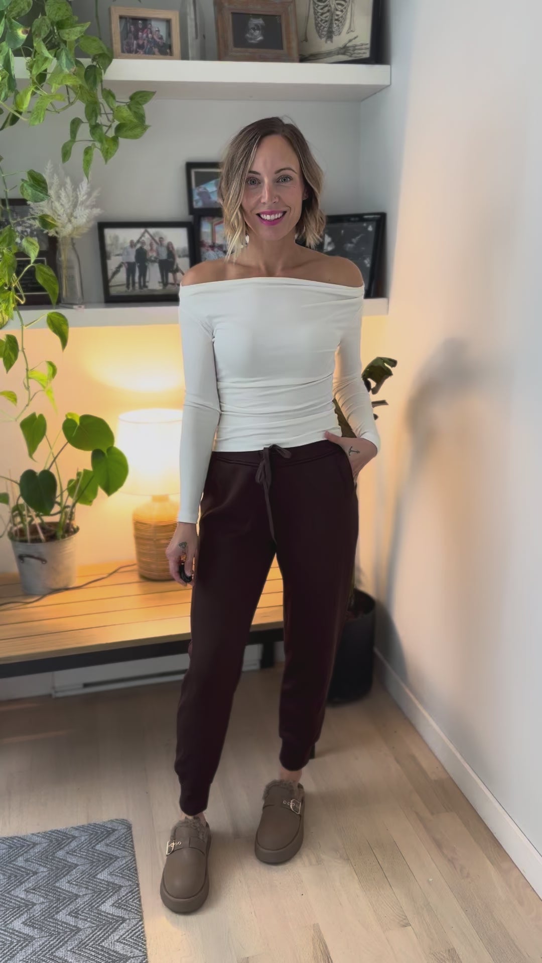 Ellen Boat Neck Pintuck Detail Long Sleeve Knit Top- IVORY