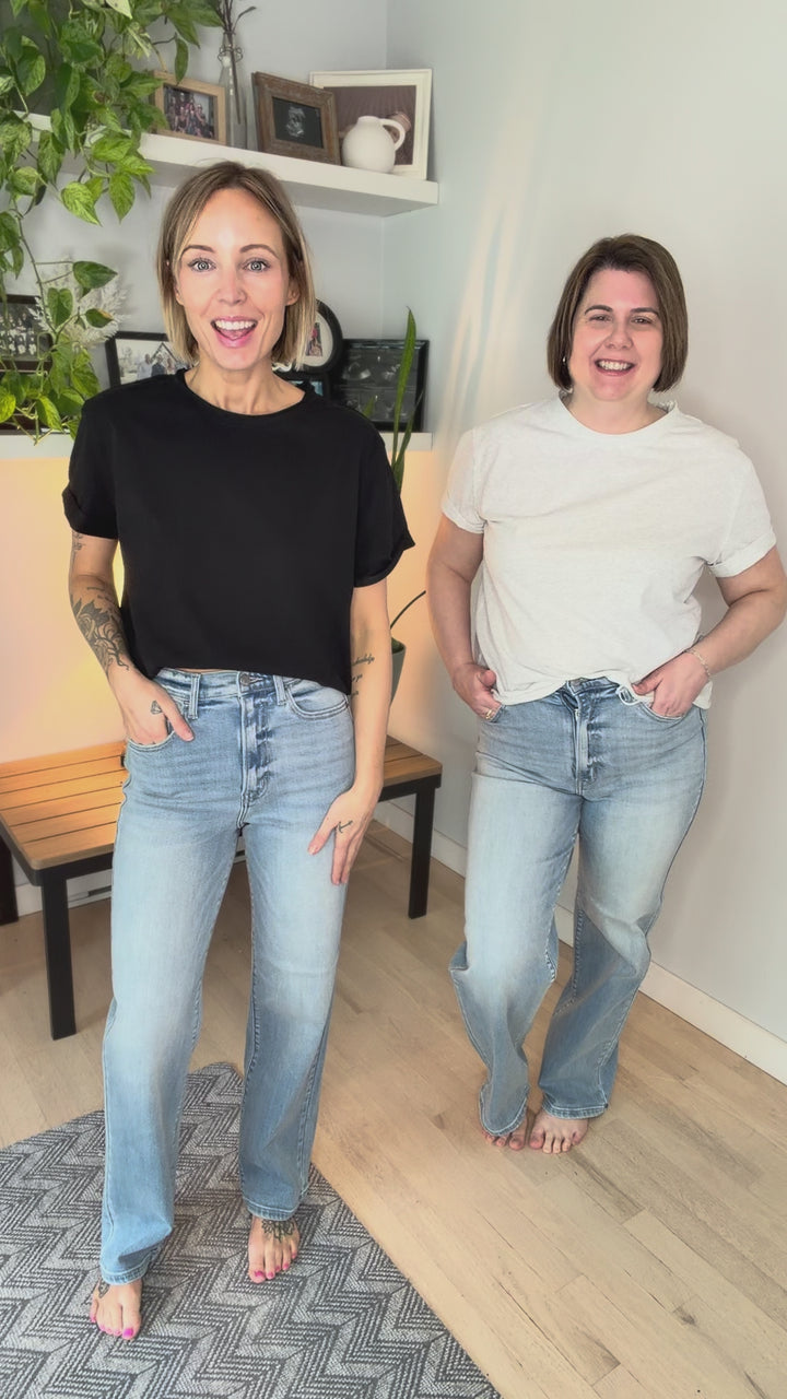 Cello Freya Super High Rise Dad Jean- LIGHT WASH