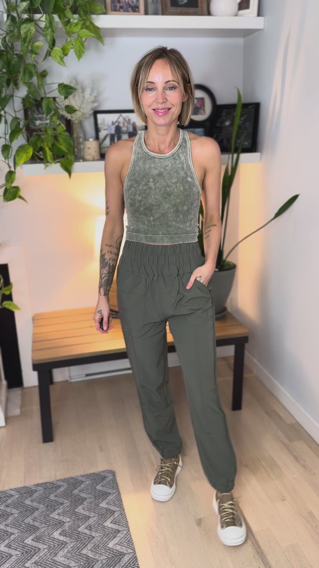 Basic Halter Brami- ASH OLIVE