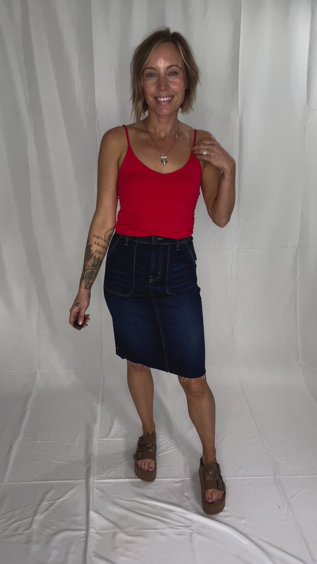 Not Your Basic Spagetti Strap Tank- RUBY-FINAL SALE