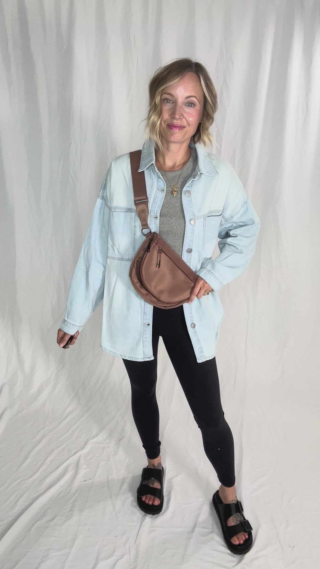 Brennan Oversized Shacket- LIGHT WASH-FINAL SALE