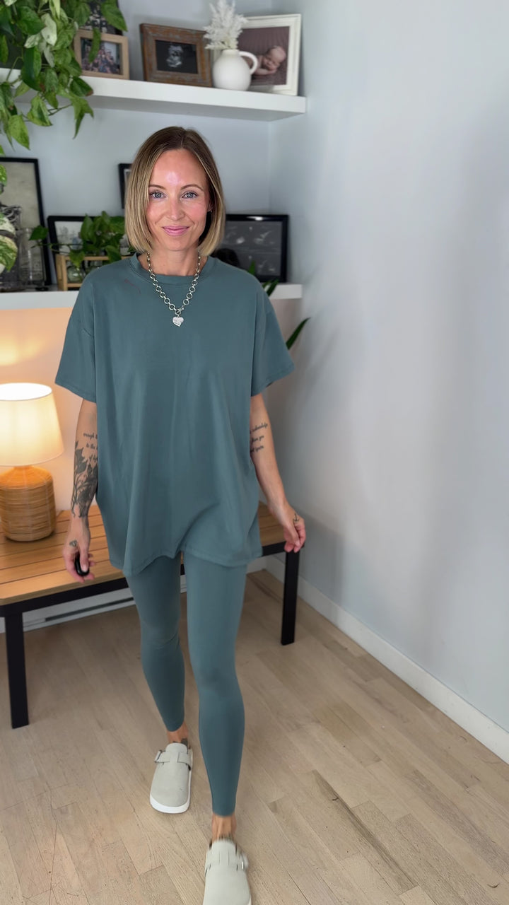 Champlain Cotton Legging Set- ASH JADE