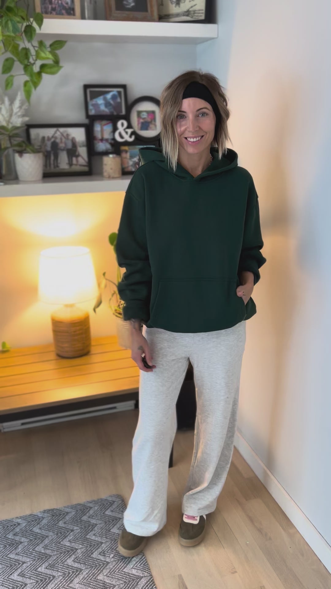 Dami Cloud Fleece Hoodie- HUNTER GREEN