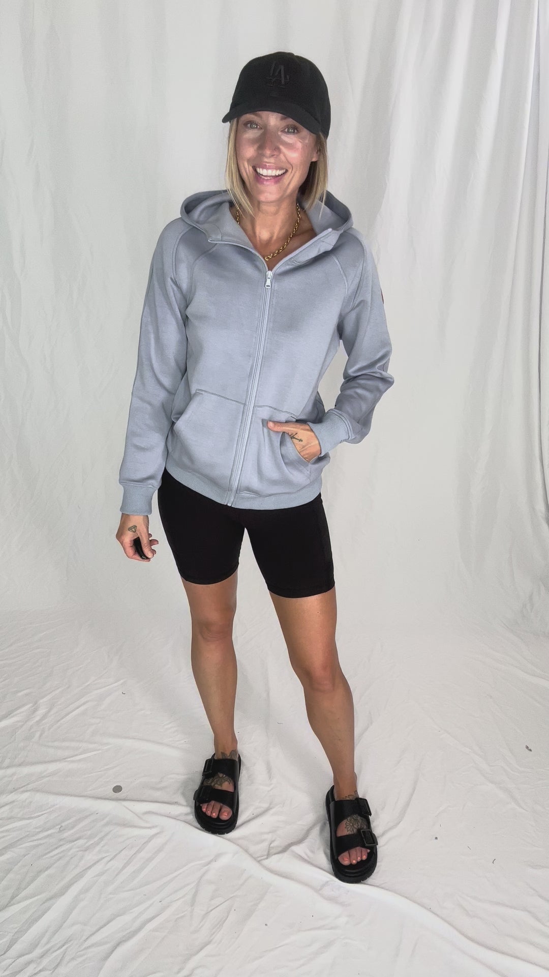 Rein Butter Biker Shorts with Side Pockets- BLACK