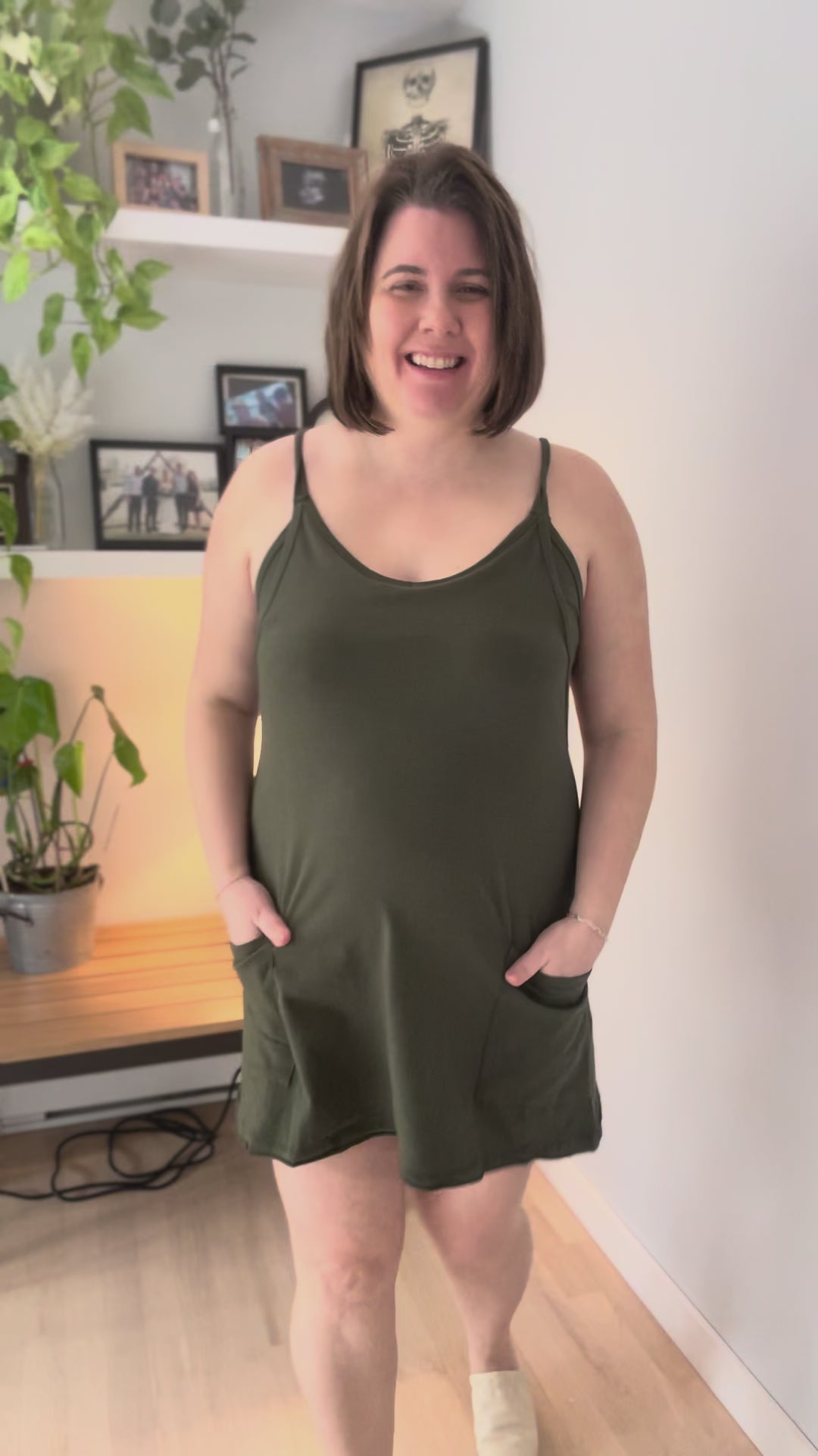 Isla Romper Dress- DARK OLIVE **PRE-ORDER MARCH 1st**