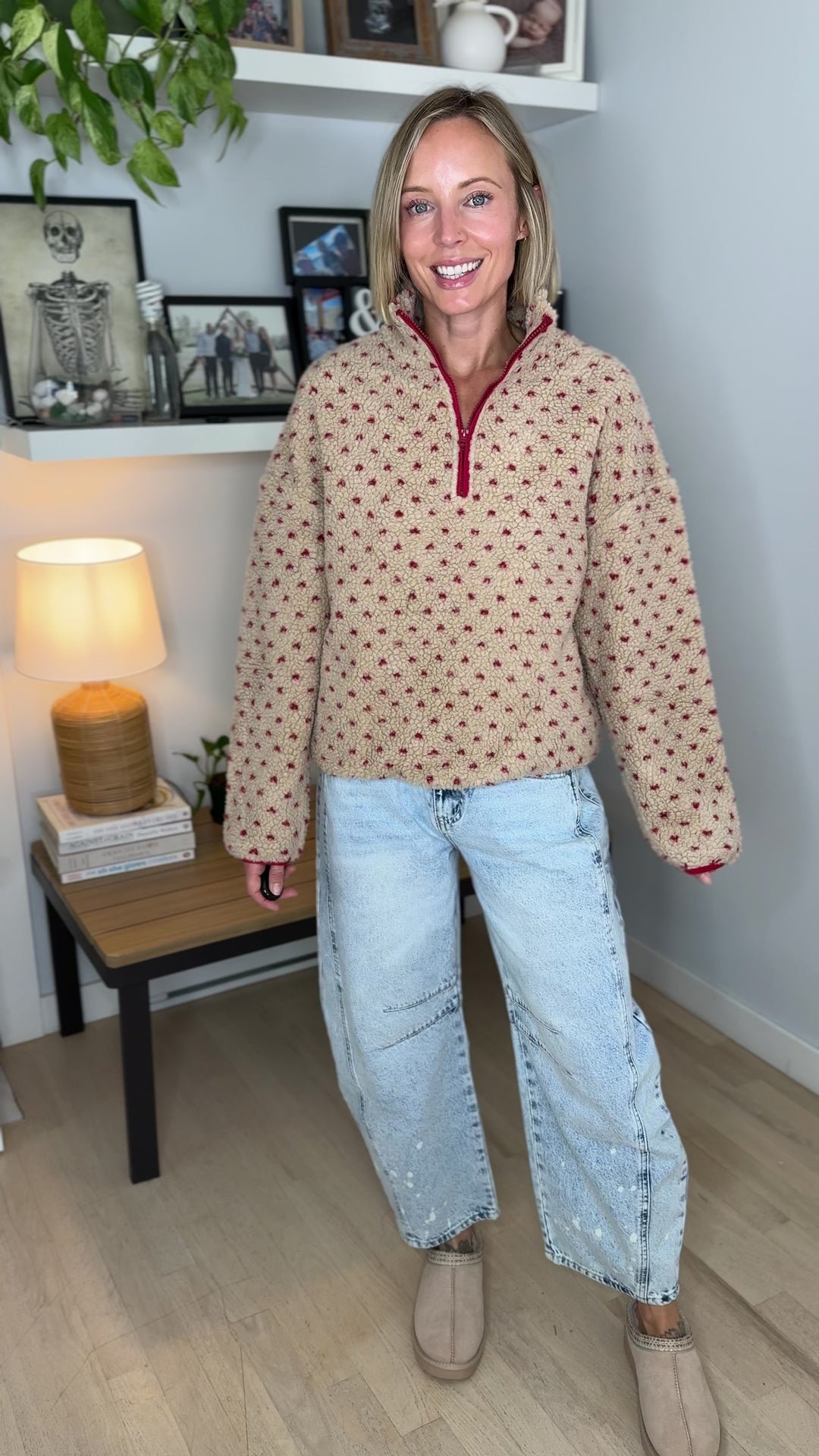 Goldina Pullover Jacket- RED
