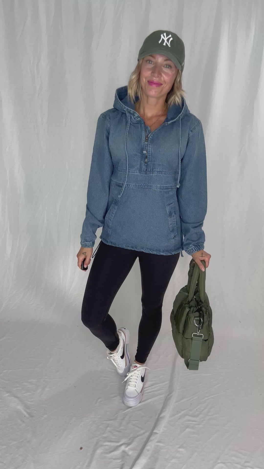 Bex Denim Hoodie Jacket- MED/LIGHT WASH **PRE-ORDER ETA SEPT 10TH**